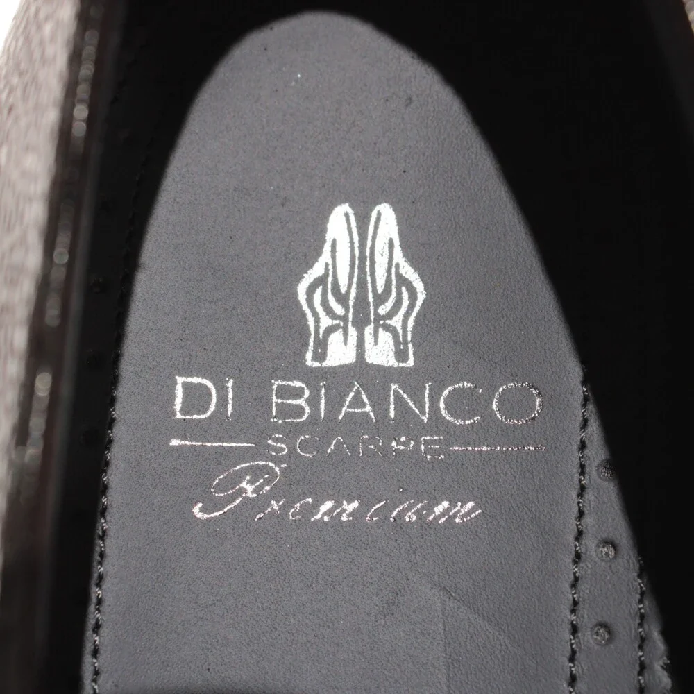 Di Bianco NWB Lace Up Derby Dress Shoes Size 9 US in Dark Red Pebbled Leather